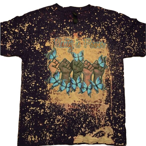 Purple “Unity is Power” Butterfly Tee Youth - Picture 1 of 3
